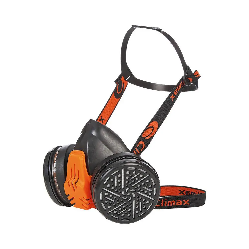 máscara facial CLIMAX 756 con 2 filtros protección respiratoria profesional