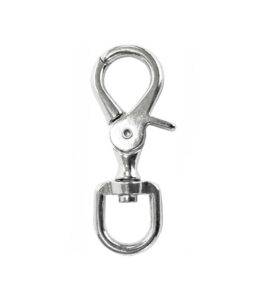 Mosquetón niquelado 80mm